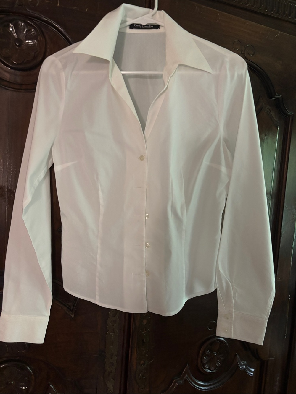 Betty Barclay White Tailored Long-Sleeve Button-Down Shirt